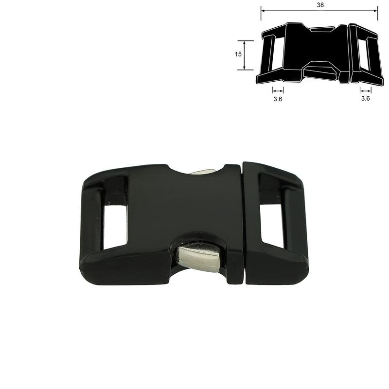 ALU-MAX® Steckschnalle matt schwarz