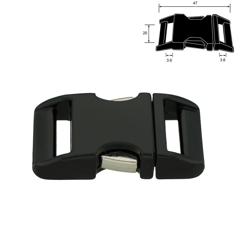 ALU-MAX® Steckschnalle matt schwarz