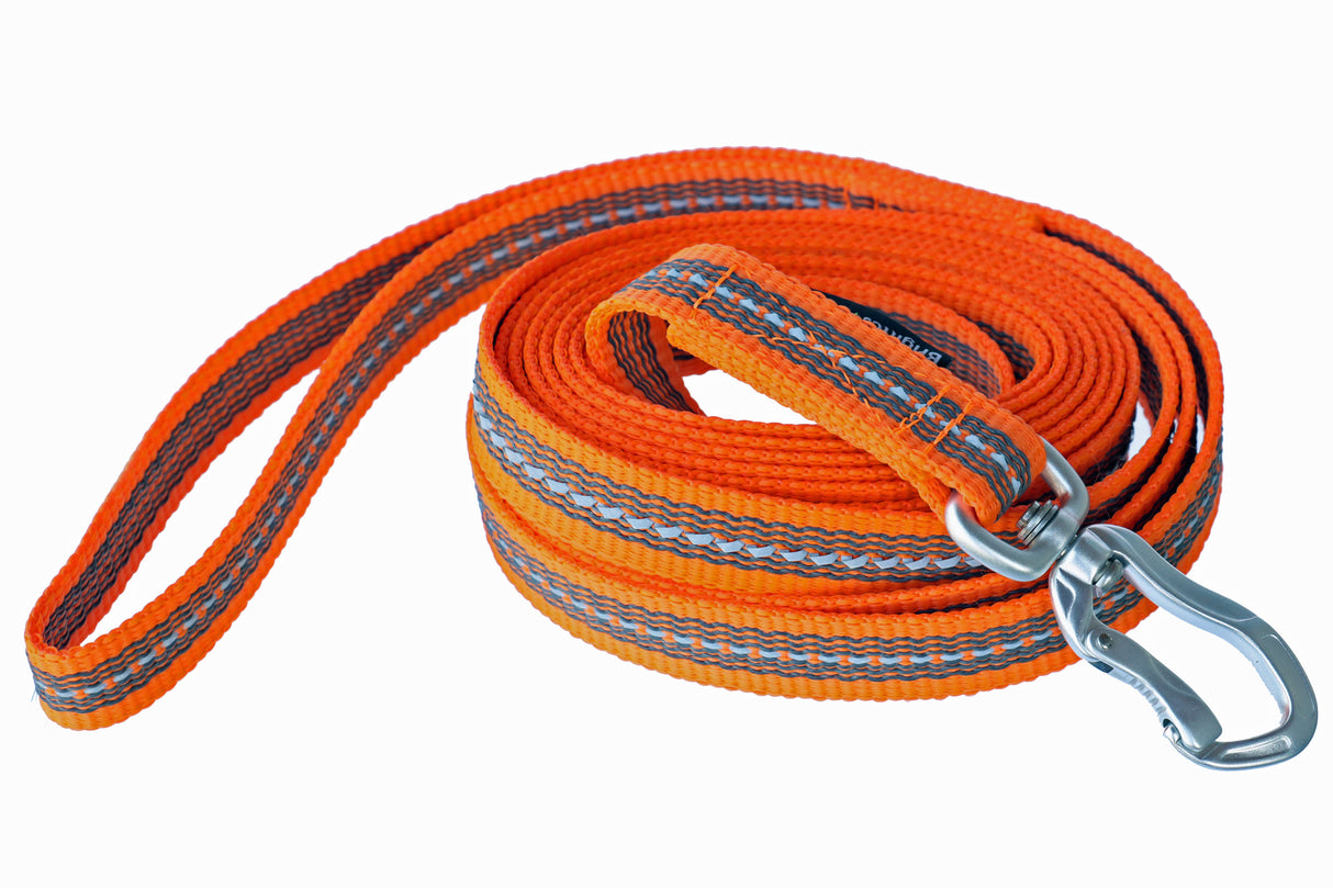 Reflektierende Anti-Rutsch ABS Leine - gummiert / 2 cm breit