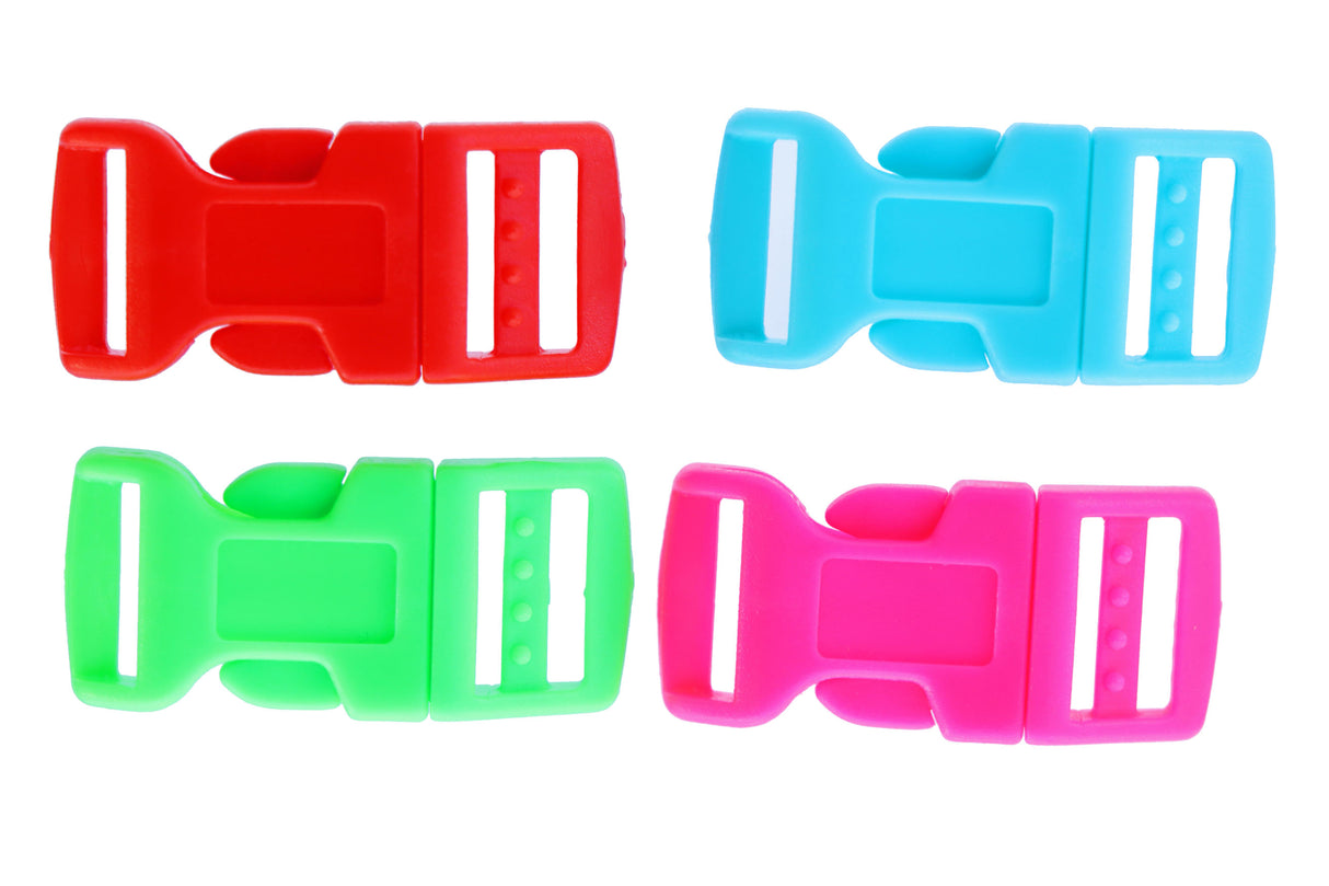 Kunststoff-Steckschnalle farbig,gebogen 20 mm