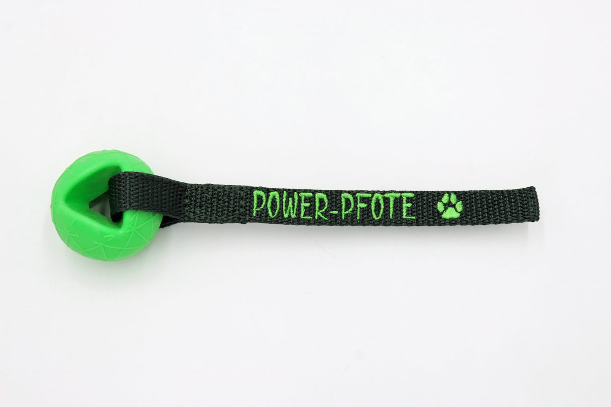 POWER-PFOTE mini MOBY SOFTBAITS Ball 5.5 x 3.8 cm / Total Länge ca. 20 cm / Bandbreite 1.6 cm / Band
