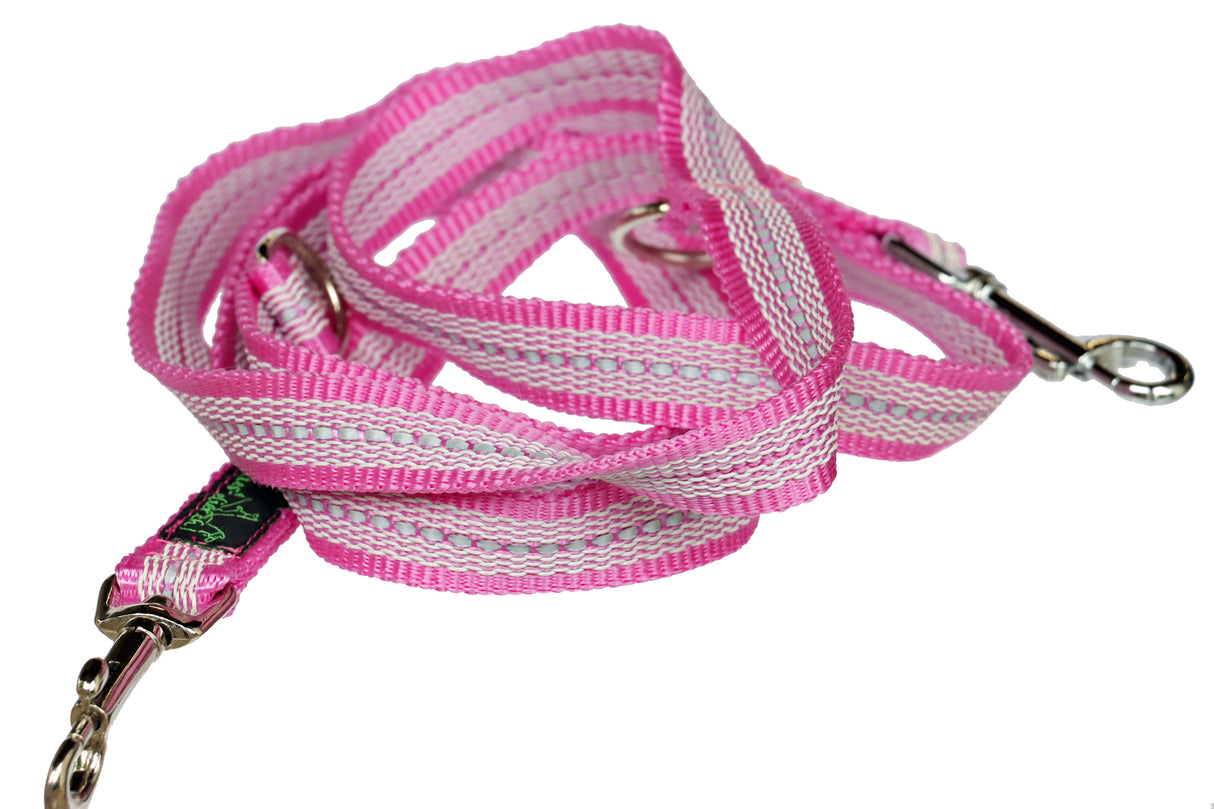 Anti-Rutsch ABS Leine gummiert / 3 -fach verstellbar und reflektierend