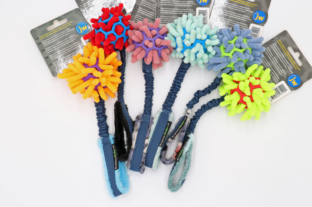 Bungee Ball JW mini mit Fussel, für kleine Hunde