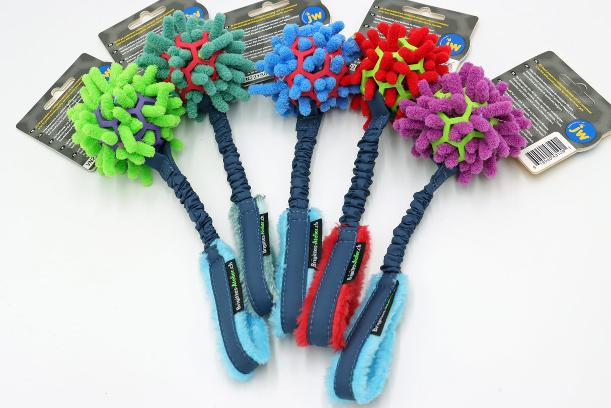 Bungee Ball JW mini mit Fussel, für kleine Hunde