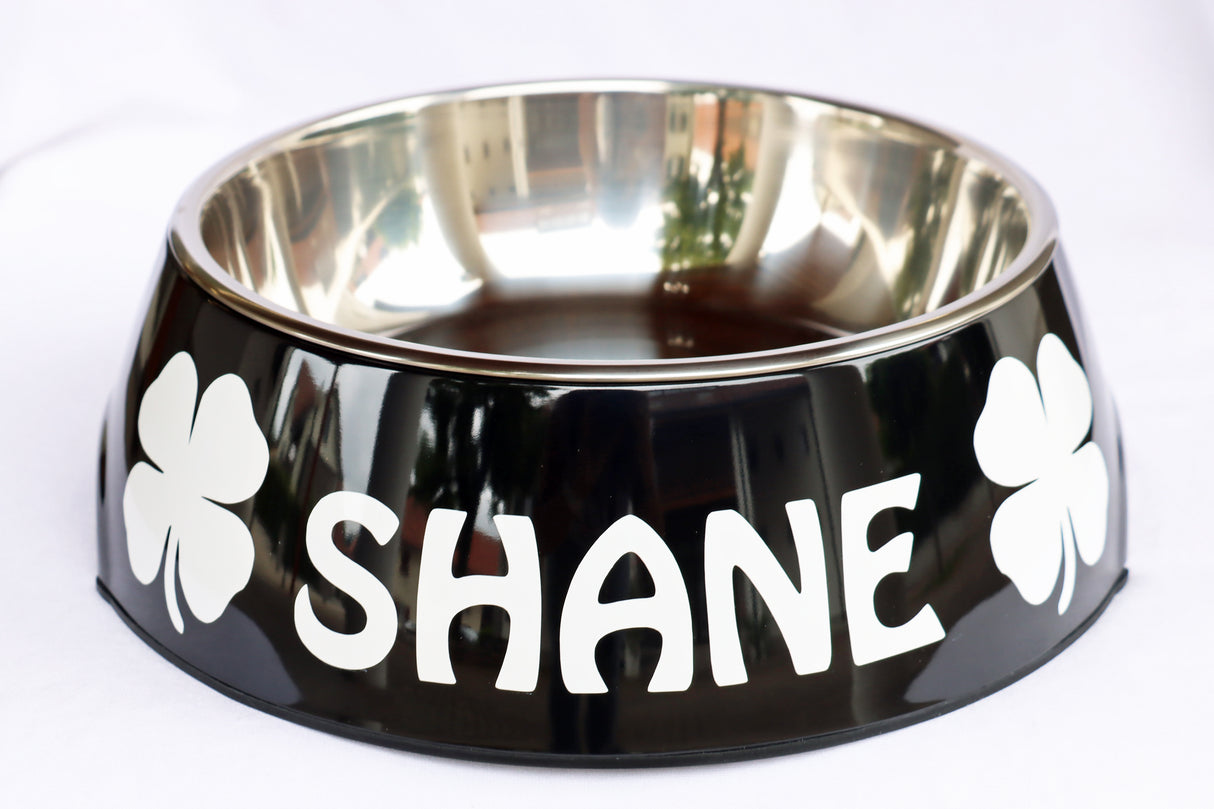 Hunter Melaminnapf schwarz mit oder ohne Beschriftung