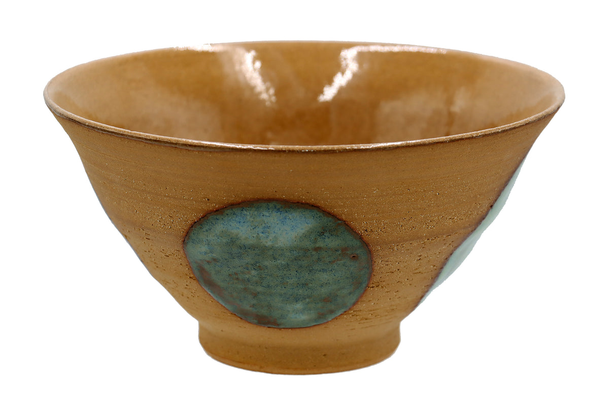 Keramikschüssel "Granum" – Große Schale im Naturton mit Glasurpunkte