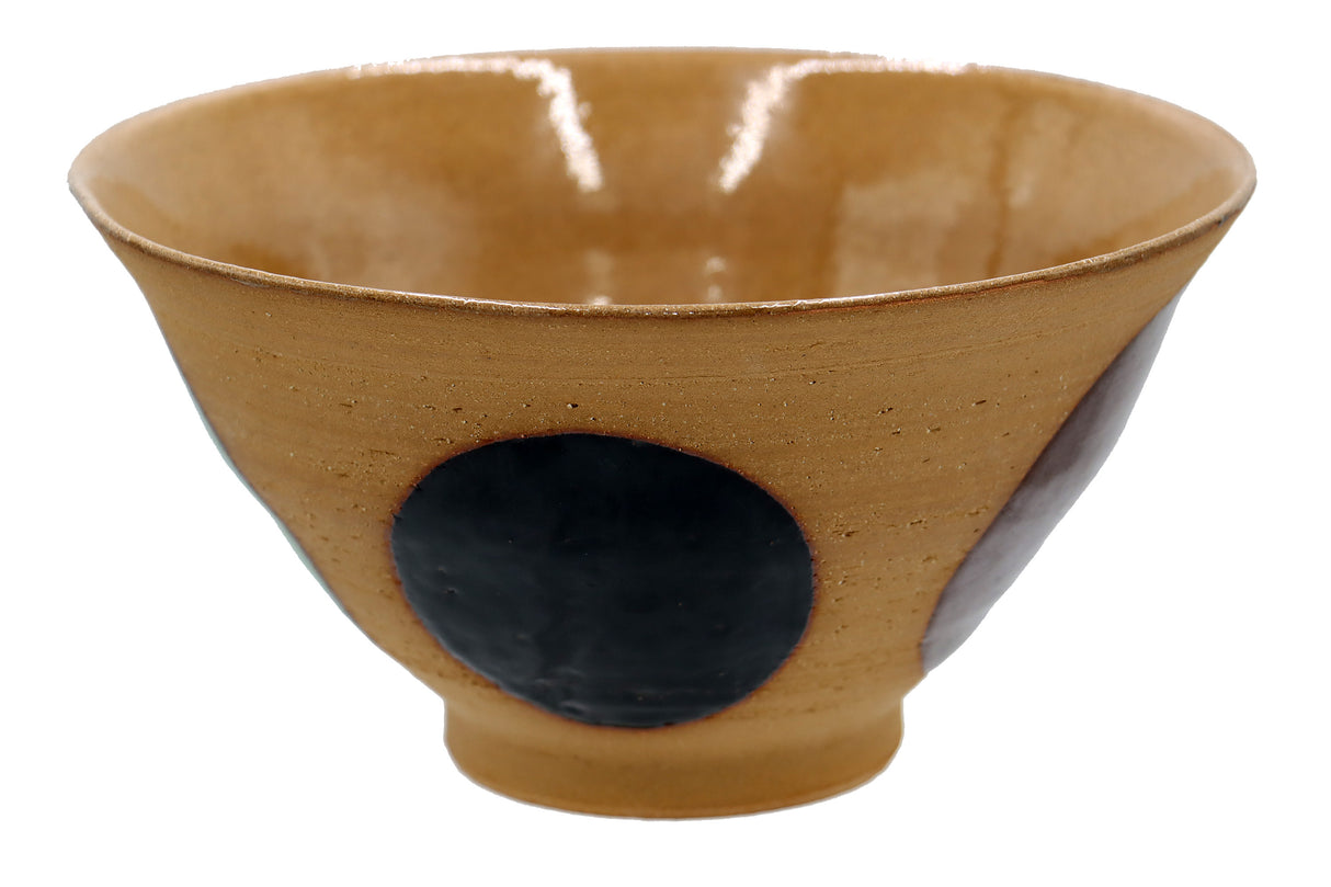 Keramikschüssel "Granum" – Große Schale im Naturton mit Glasurpunkte