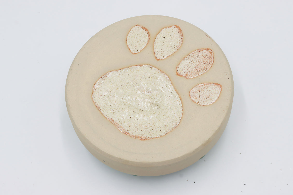 Napf „Pfote Natur“ – Kleiner Hundenapf aus Keramik