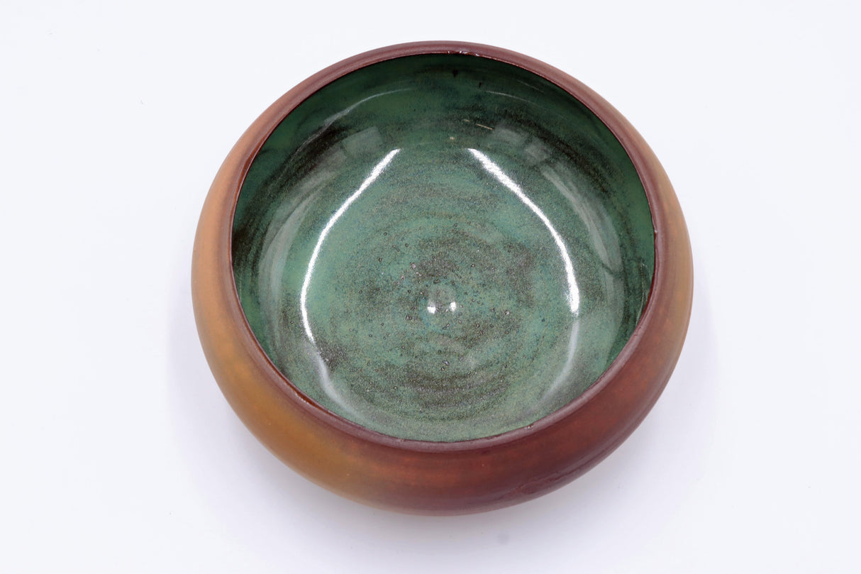 Keramikschüssel "Verdigris" – Kleine Schale in Kupfer & Grün