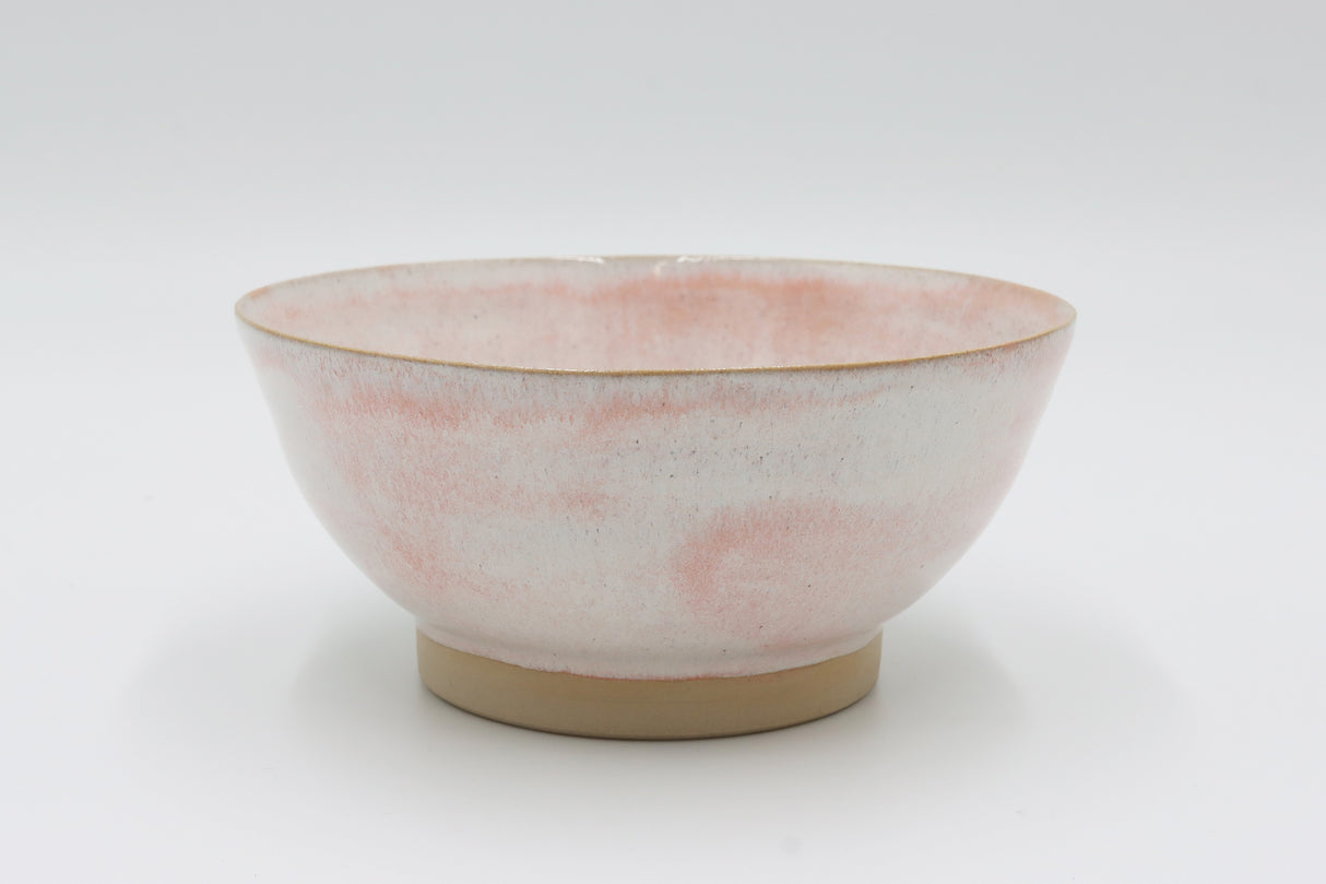 Keramikschüssel "Rosée" – Zarte Keramikschale in Rosa & Weiß