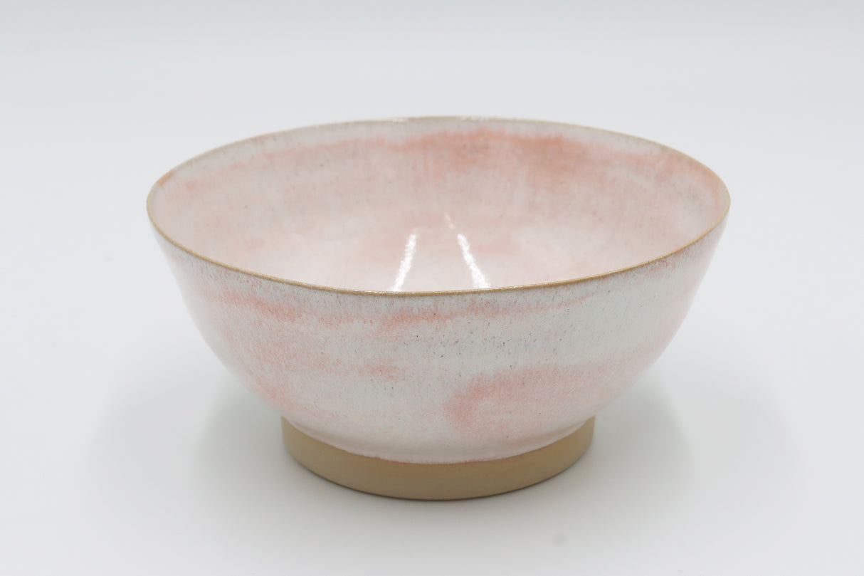 Keramikschüssel "Rosée" – Zarte Keramikschale in Rosa & Weiß