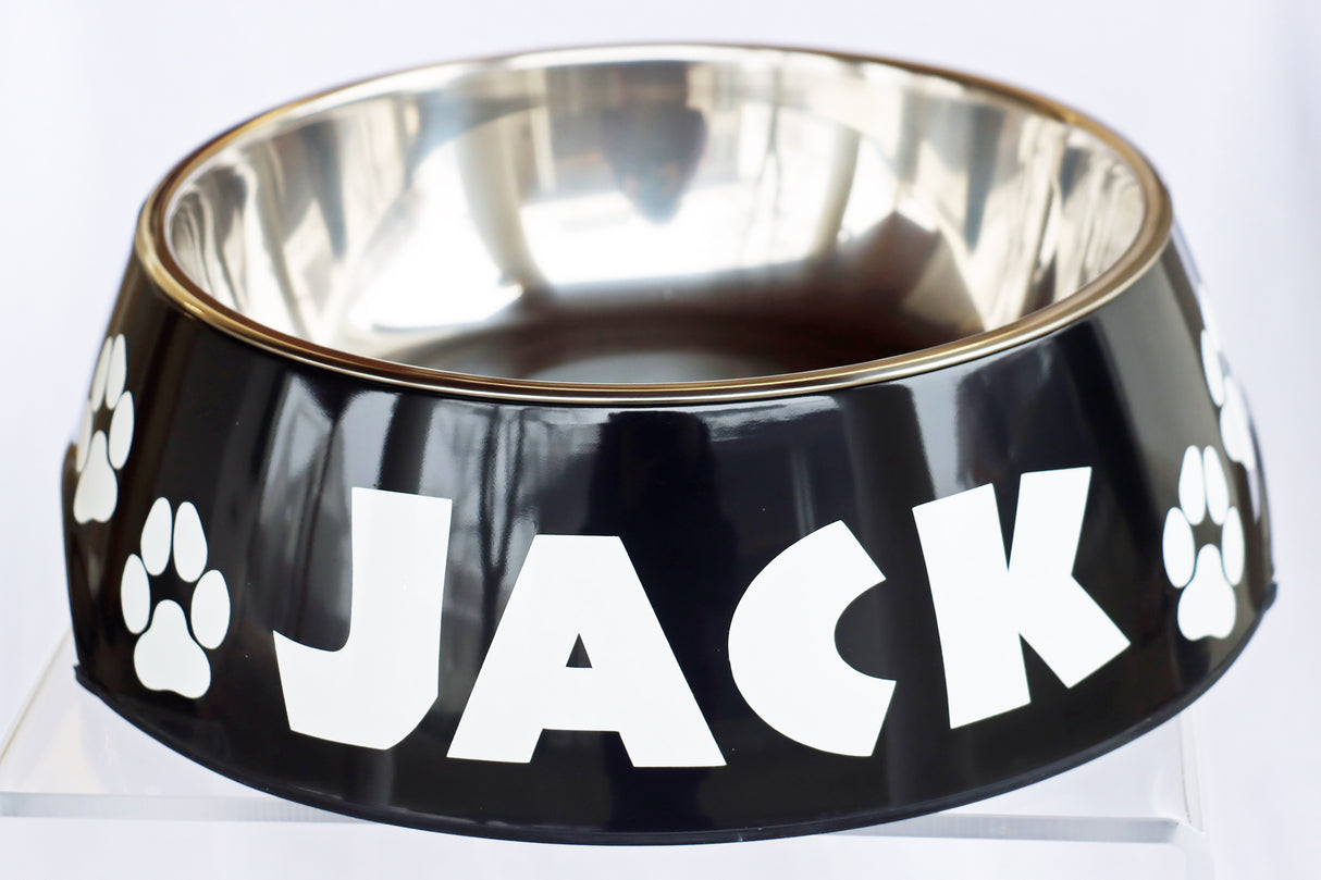 Hunter Melaminnapf schwarz mit oder ohne Beschriftung