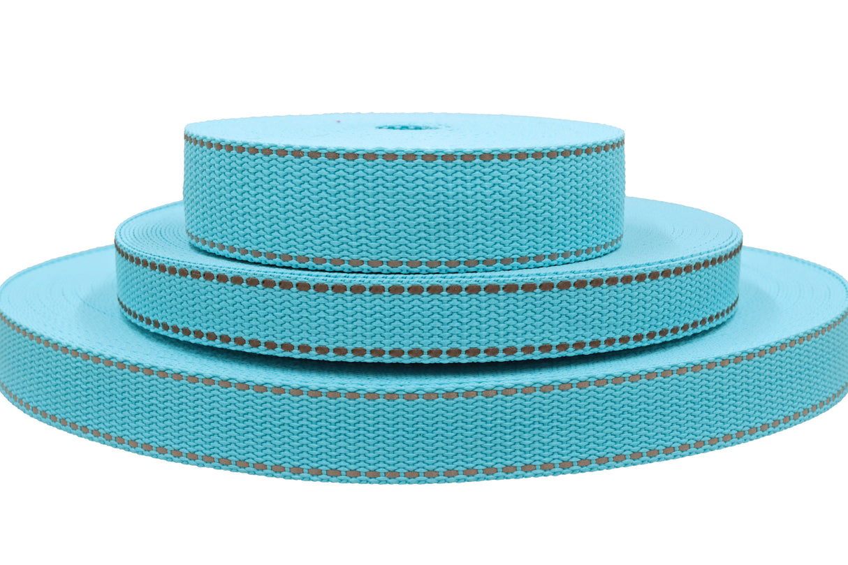 Polypropylen Gurtband ( PP ) türkis reflektierend