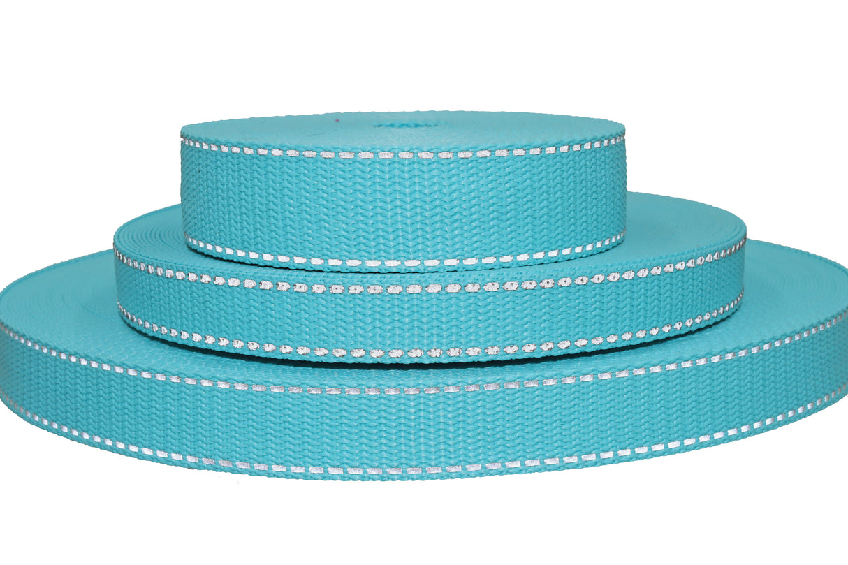 Polypropylen Gurtband ( PP ) türkis reflektierend