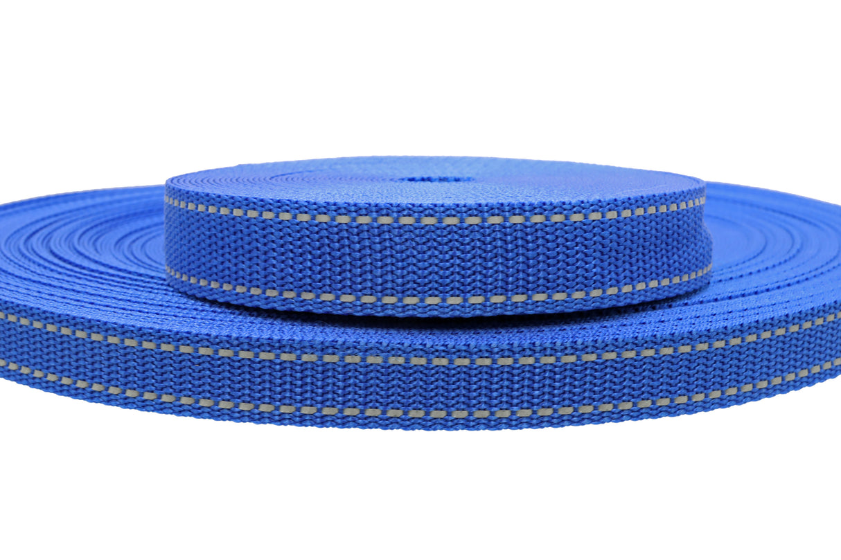 Polypropylen Gurtband ( PP ) königsblau reflektierend