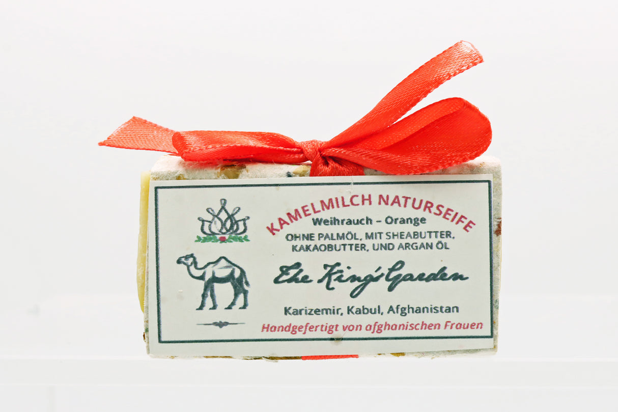 Naturseife Kamelmilch / Weihrauch und Orange 50 g OHNE PALMÖL