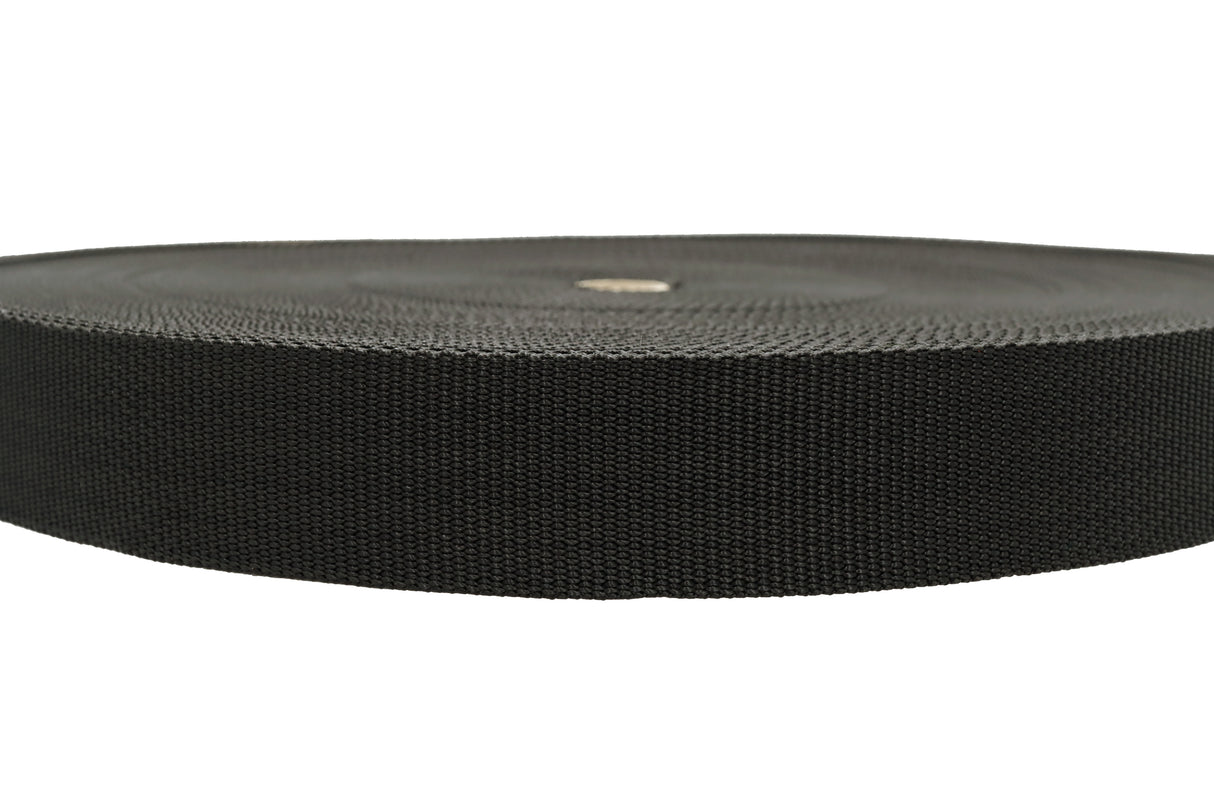 OEKO TEX Gurtband schwarz / mit 1.8 m Stärke (PES)