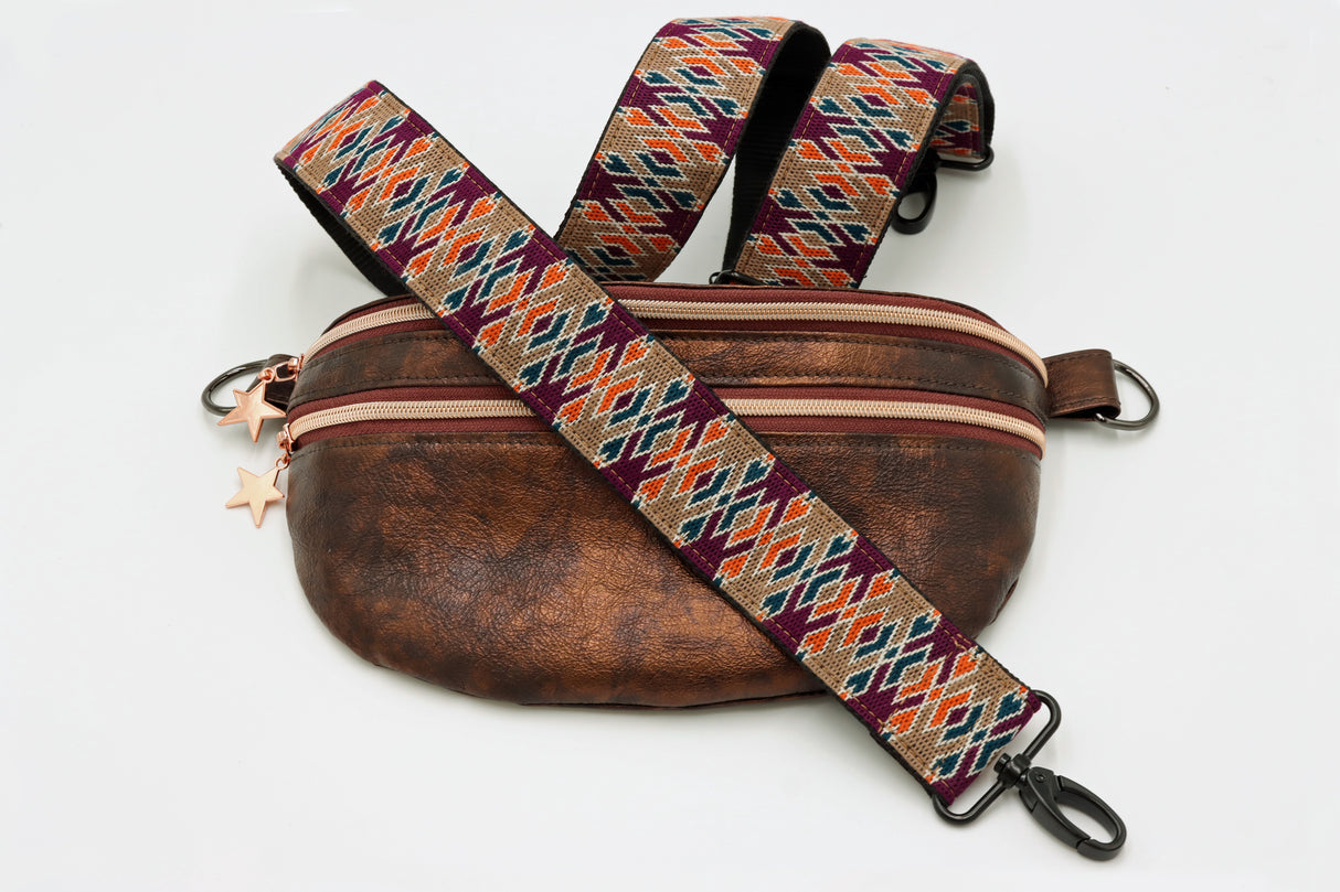 Crossbody Bag aus echtem Leder / Schweizer Handarbeit 'Terra di Luce'