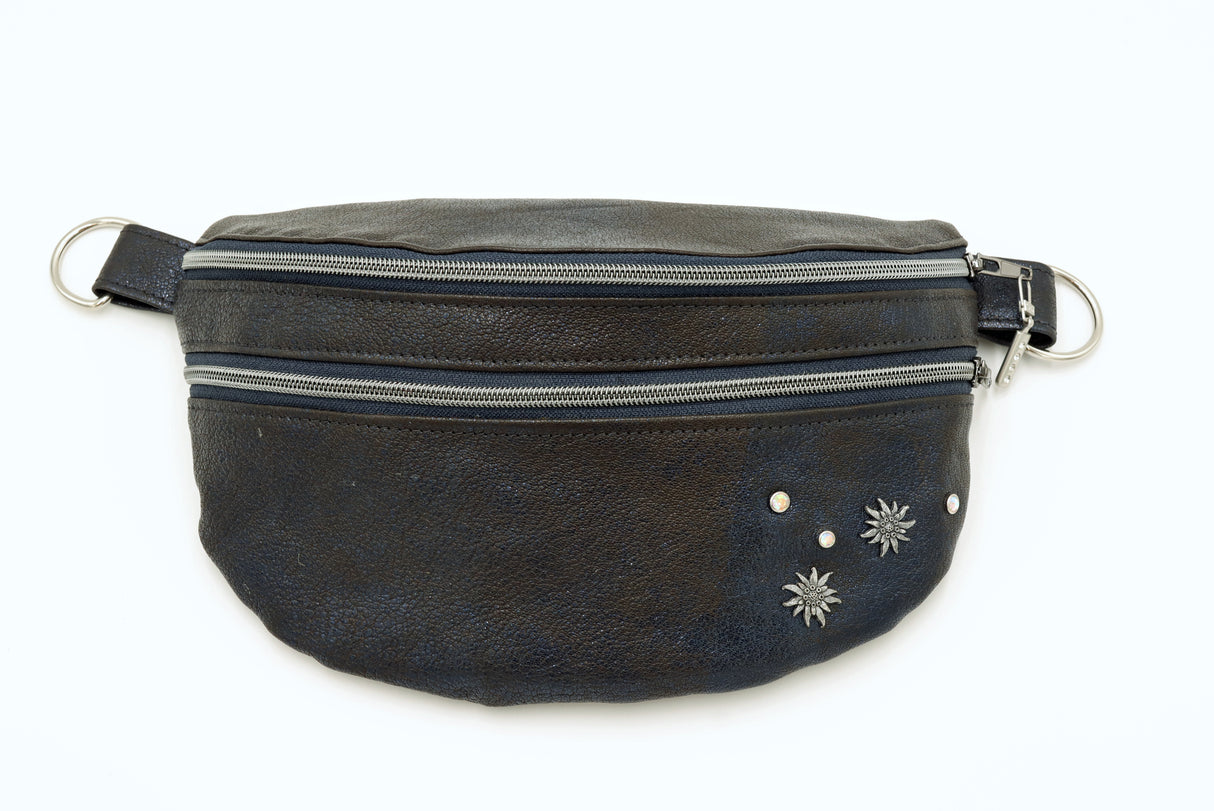 Crossbody Bag aus echtem Leder / Schweizer Handarbeit 'Stella Alpina'