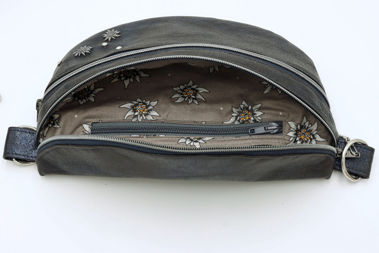 Crossbody Bag aus echtem Leder / Schweizer Handarbeit 'Stella Alpina'