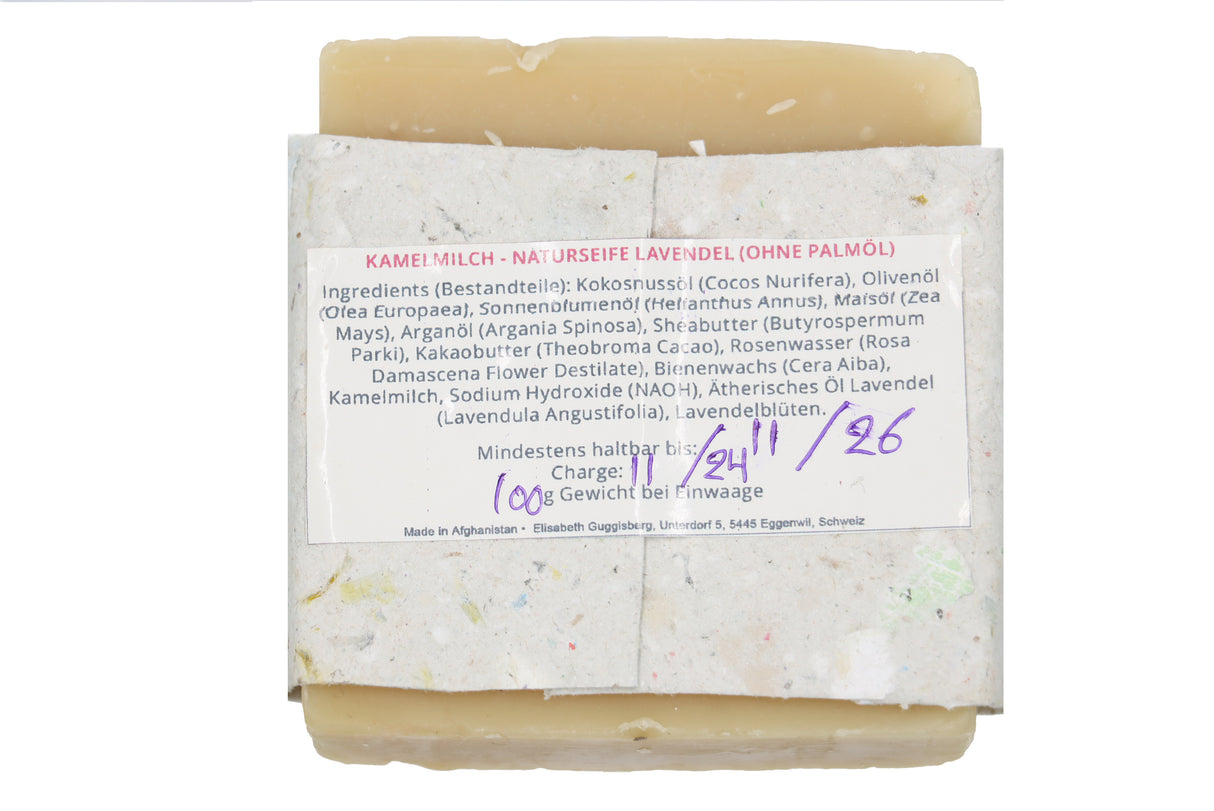 Naturseife Lavendel 100 g mit Kamelmilch OHNE PALMÖL