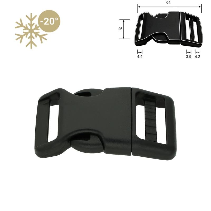 Kunststoff-Steckschnalle frostbeständig 20- 50 mm