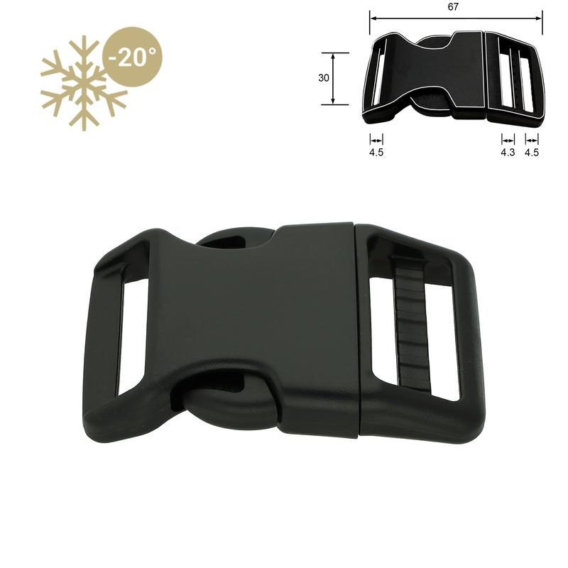 Kunststoff-Steckschnalle frostbeständig 20- 50 mm