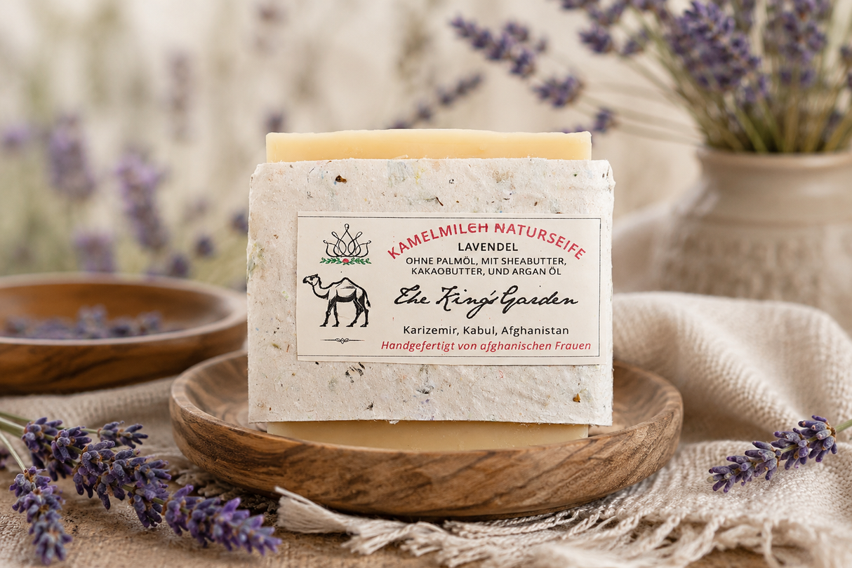 Naturseife Lavendel 50 g mit Kamelmilch OHNE PALMÖL