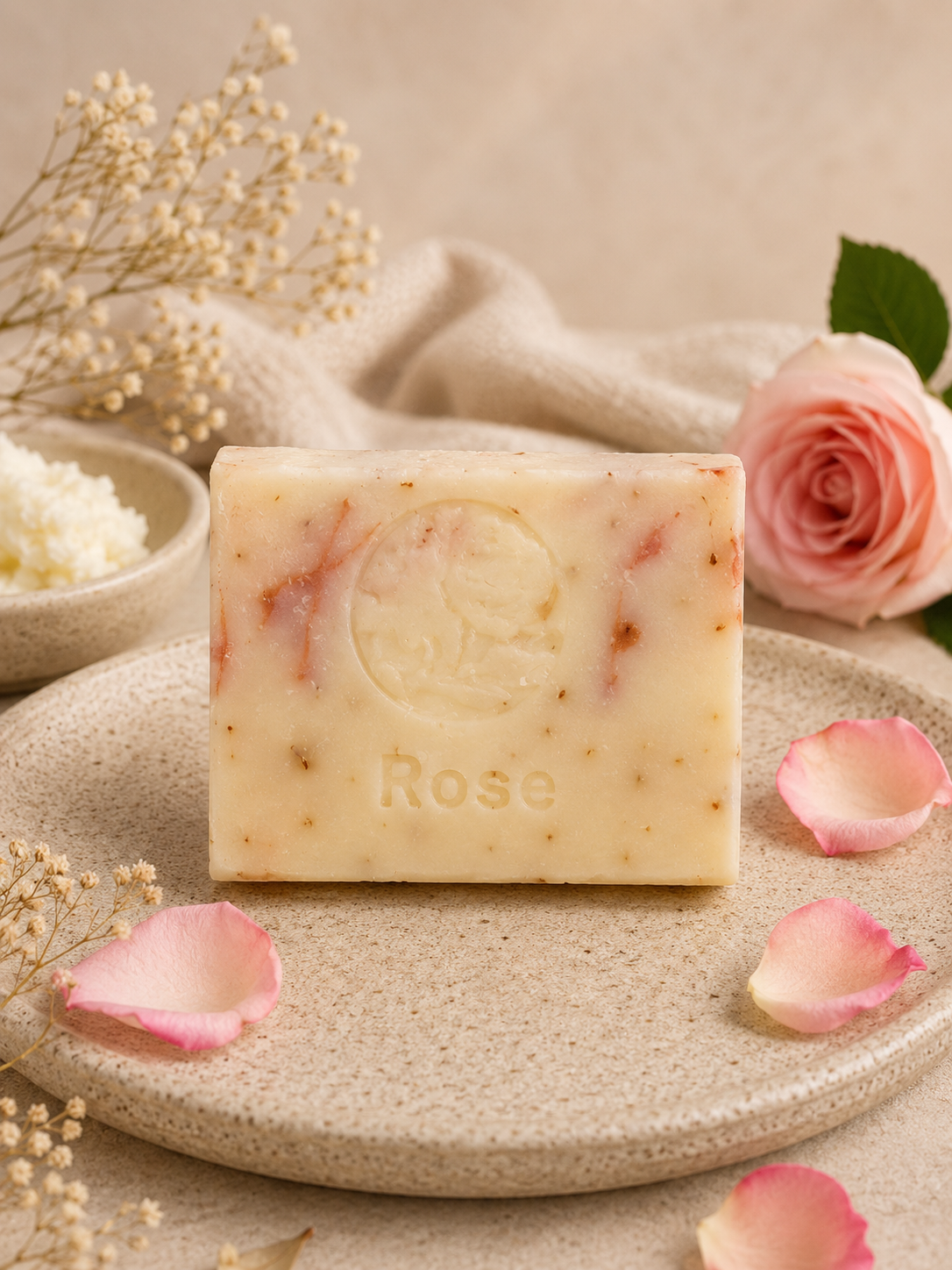 Naturseife Rose 100 g OHNE PALMÖL