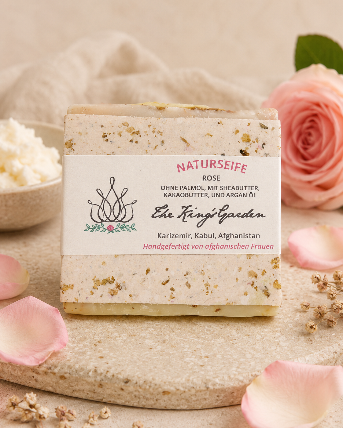 Naturseife Rose 100 g OHNE PALMÖL