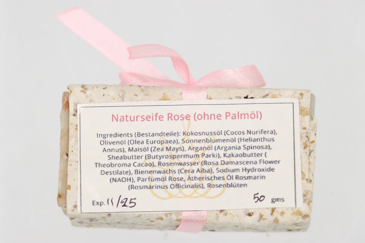 Naturseife Rose 50 g OHNE PALMÖL