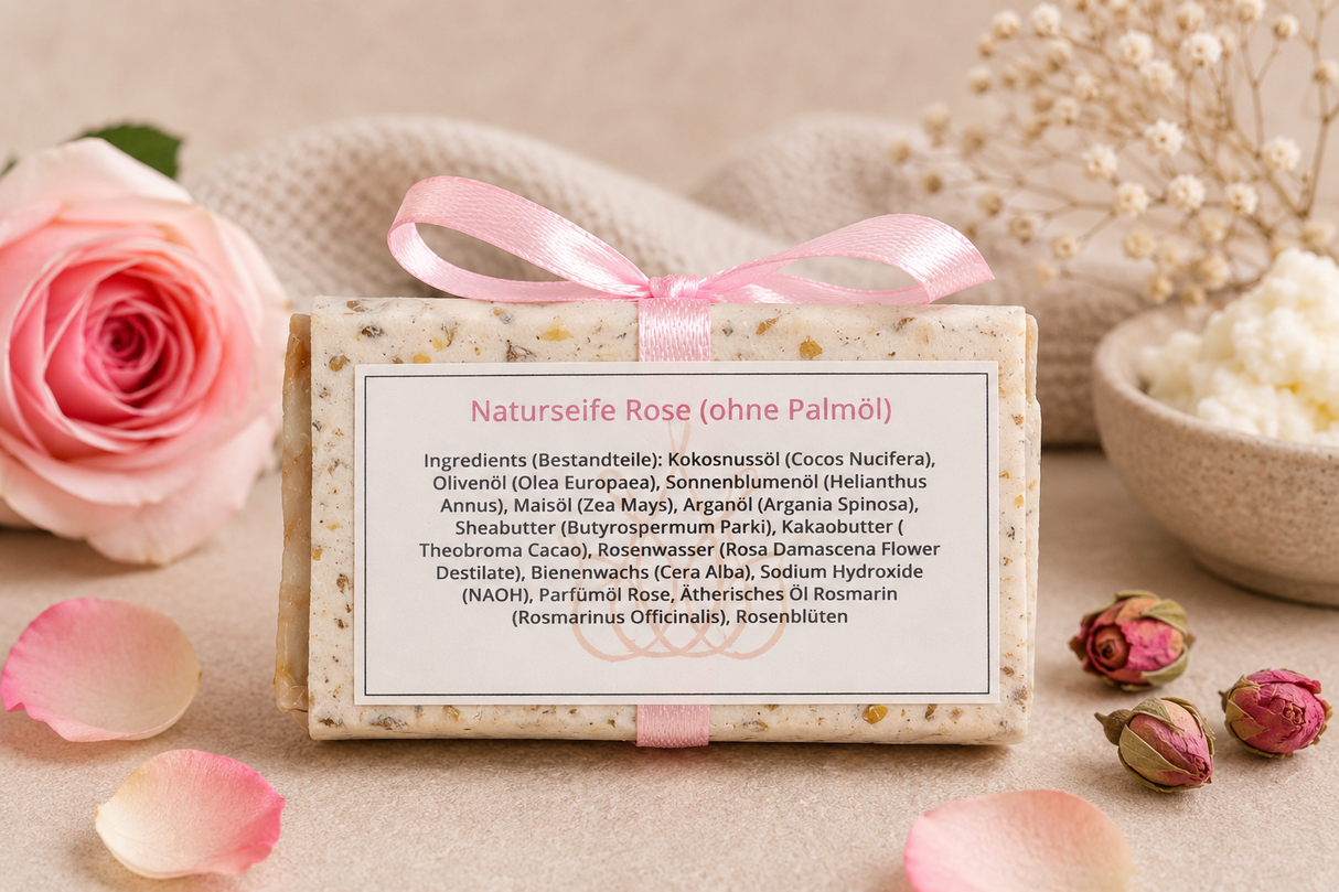 Naturseife Rose 50 g OHNE PALMÖL