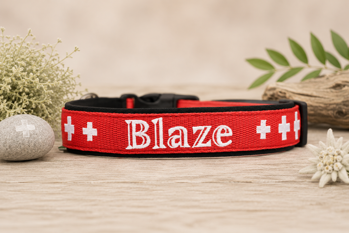 Halsband „Heimatgfühl“ – personalisiert & individuell / Preis inkl. Stickerei & Neopren-Polsterung (Basis: 2,5 cm Gurtband / ca. 3,5 cm Gesamtbreite). Weitere Optionen können den Endpreis verändern. (Kopie) (Kopie)