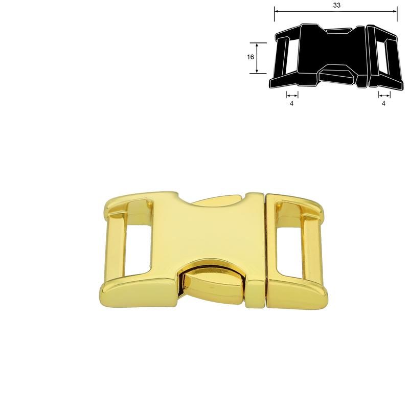 ZINC-MAX® Steckschnalle gold