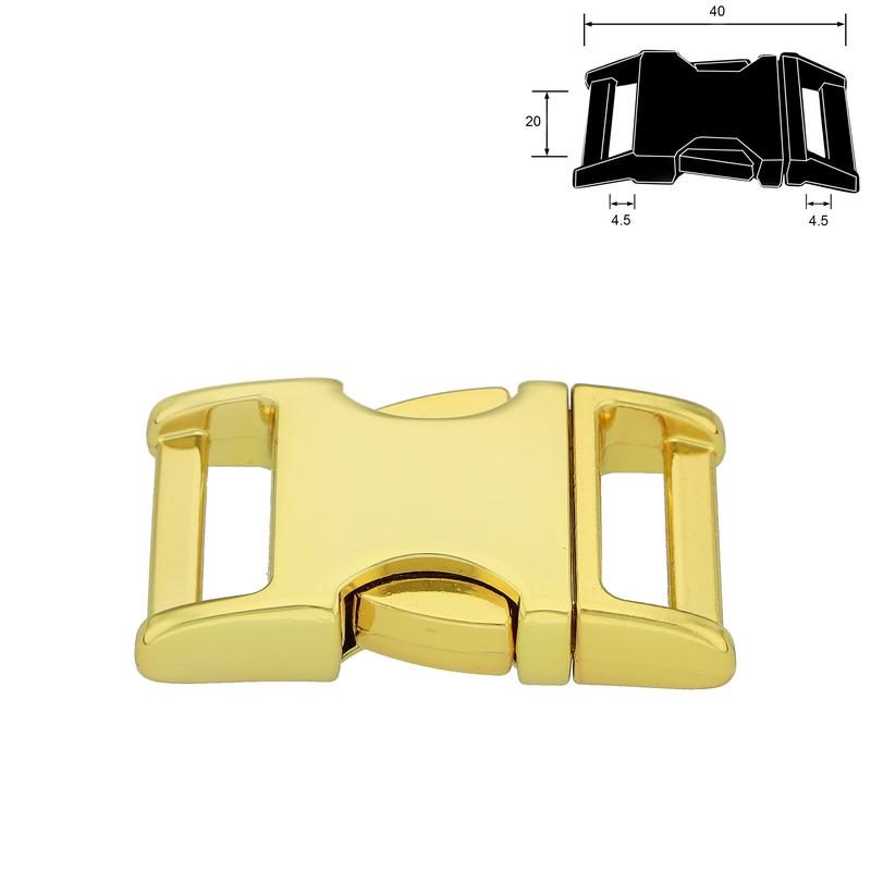 ZINC-MAX® Steckschnalle gold