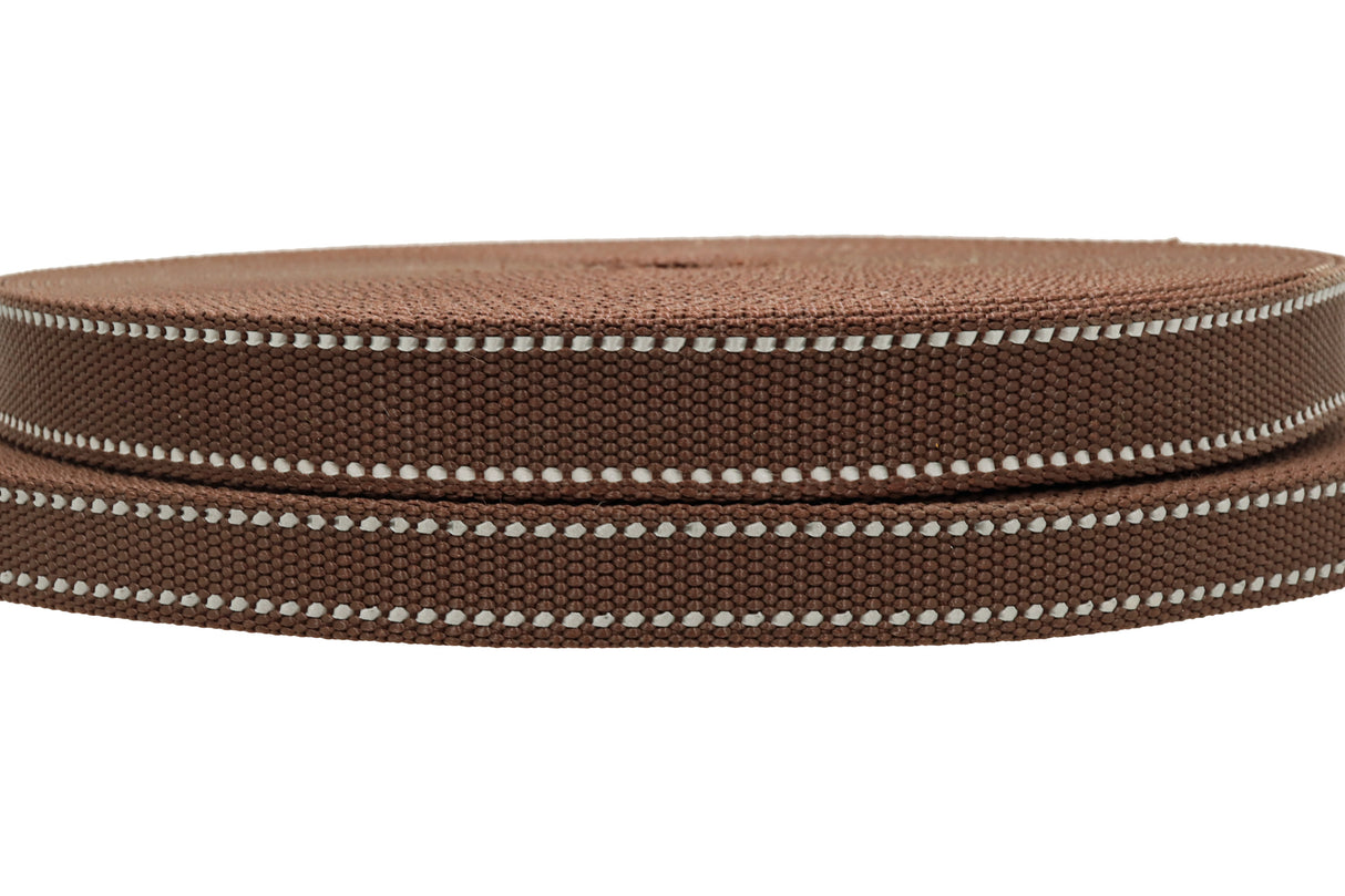 Polypropylen Gurtband dunkelbraun ( PP ) 2.1 mm reflektierend