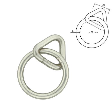 Rundring mit Triangel - Edelstahl