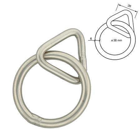 Rundring mit Triangel - Edelstahl