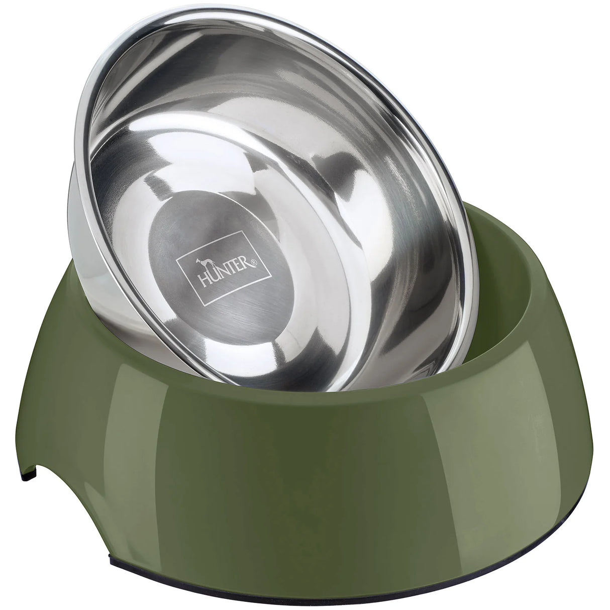 Hunter Melaminnapf khaki mit oder ohne Beschriftung