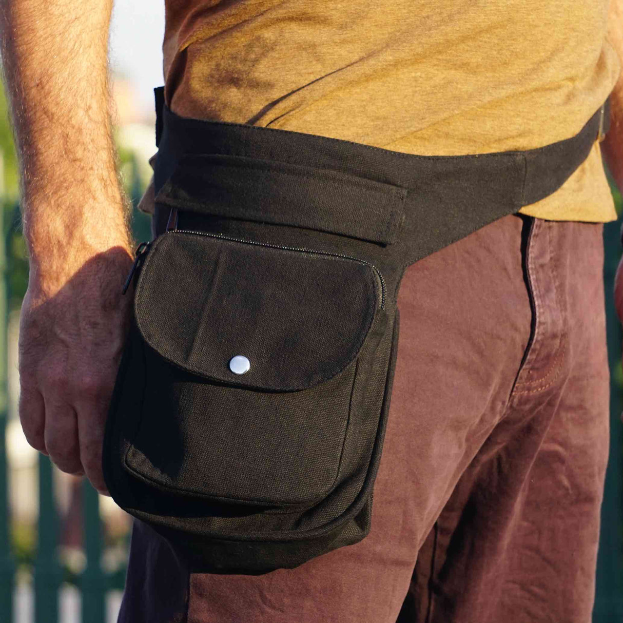 Nijens Gassitasche Hannover Black HS-7703 Canvas