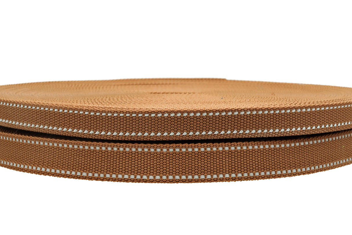 Polypropylen Gurtband mittelbraun ( PP ) 2.1 mm reflektierend