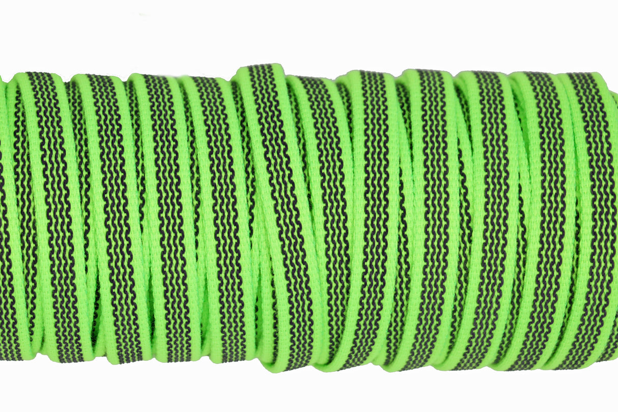 Anti-Rutsch -Baumwolltouch Gurtband- Made in Germany - OEKO-TEX® Klasse 1 neongrün