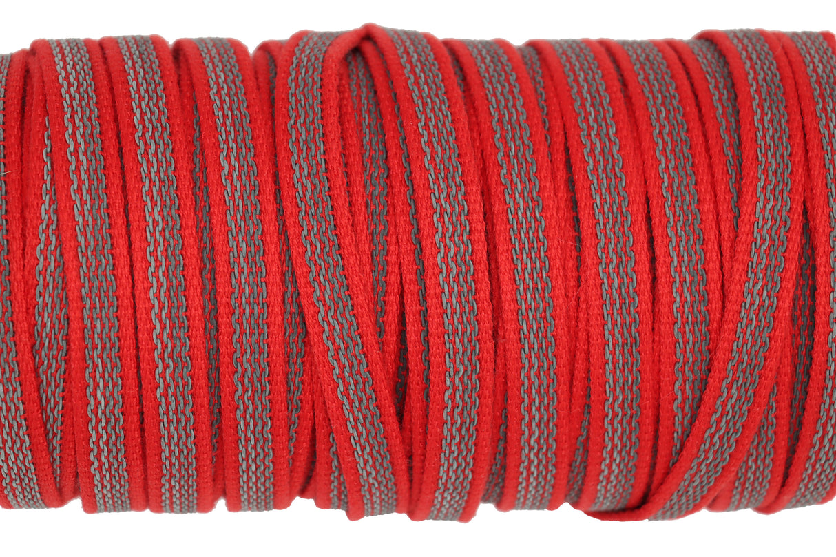 Anti-Rutsch -Baumwolltouch Gurtband- Made in Germany - OEKO-TEX® Klasse 1 rot