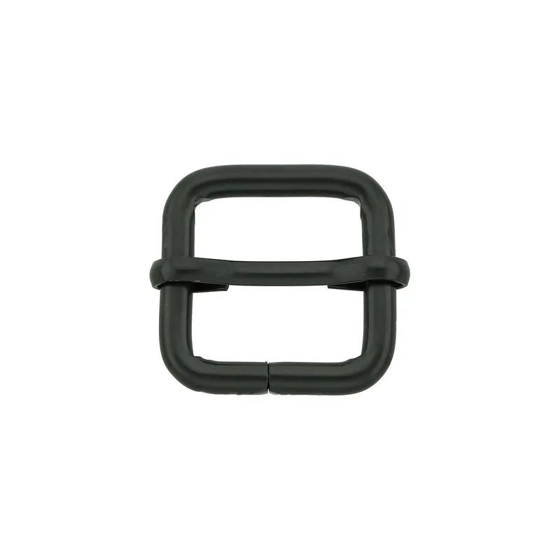 Schieber, Versteller, Stegschnalle / schwarz matt