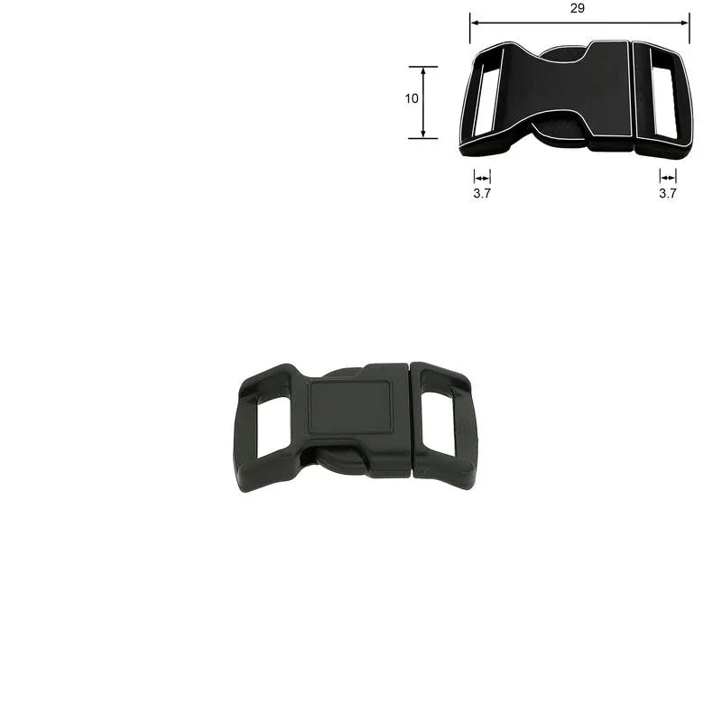 Kunststoff-Steckschnalle gebogen flach