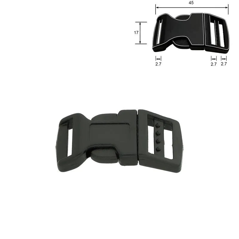 Kunststoff-Steckschnalle gebogen flach