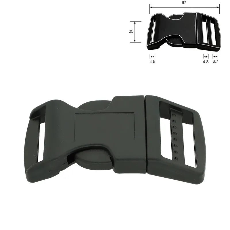 Kunststoff-Steckschnalle gebogen flach