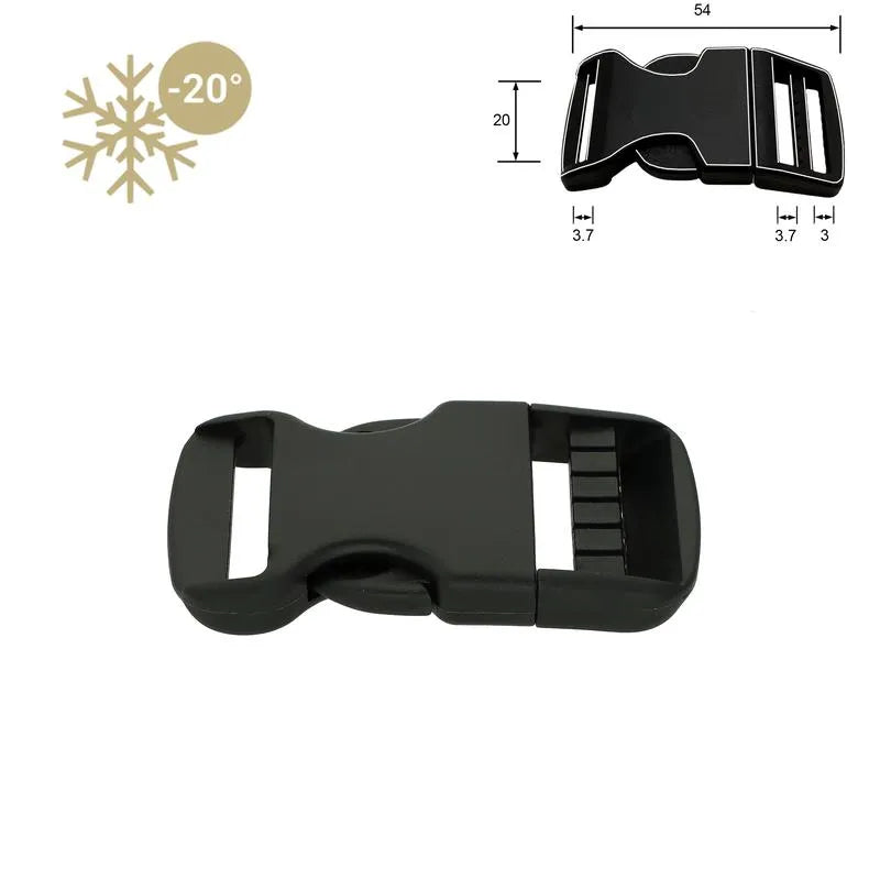 Kunststoff-Steckschnalle frostbeständig 20/25 mm