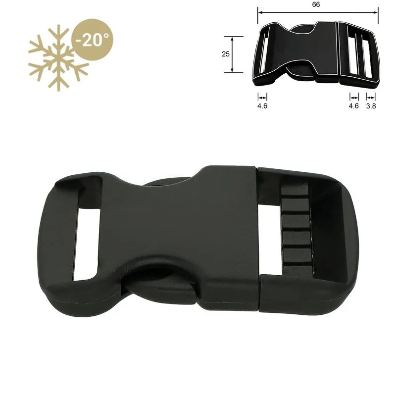 Kunststoff-Steckschnalle frostbeständig 20/25 mm