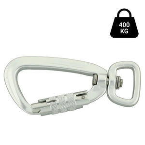 Aluminium Sicherheitskarabiner 86 mm/20 Drehverschluss